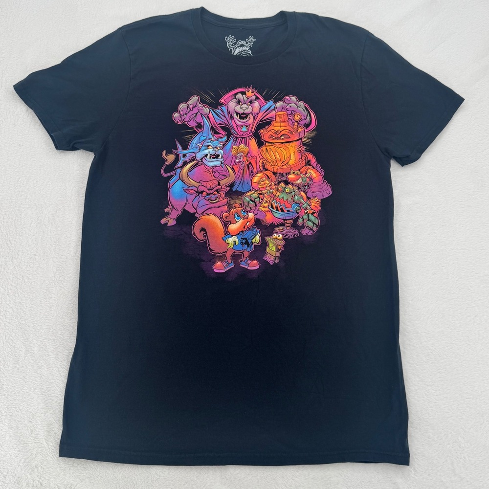 Loot Crate Conker's Bad Fur Day T-Shirt Mens Sz Medium Black Rare Video Game Tee